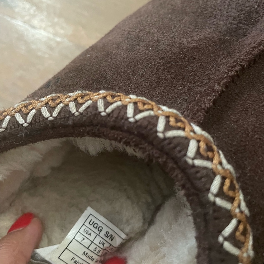 UGG Chocolate Suede Slippers
